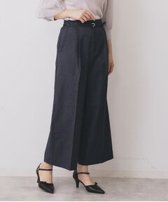 index / インデックス パンツ | ベルト付きストレッチワイドパンツ【洗濯機洗い可】