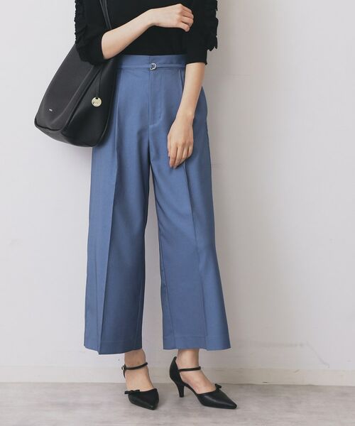 index / インデックス パンツ | ベルト付きストレッチワイドパンツ【洗濯機洗い可】 | 詳細13