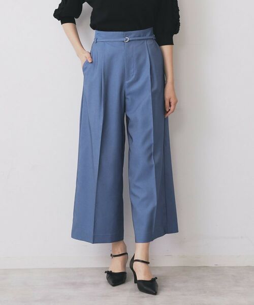 index / インデックス パンツ | ベルト付きストレッチワイドパンツ【洗濯機洗い可】 | 詳細19
