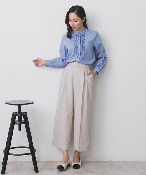 index / インデックス パンツ | ベルト付きストレッチワイドパンツ【洗濯機洗い可】 | 詳細4