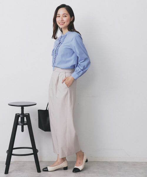 index / インデックス パンツ | ベルト付きストレッチワイドパンツ【洗濯機洗い可】 | 詳細5