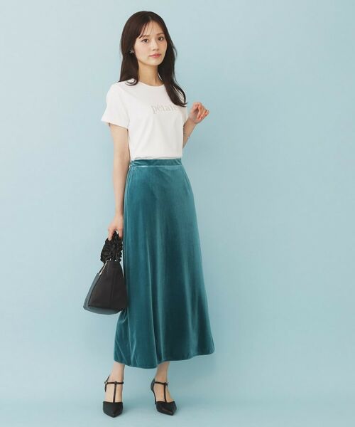 index / インデックス ロング・マキシ丈スカート | ベロアジャージナロースカート【洗濯機洗い可】 | 詳細11