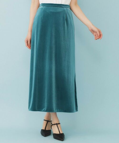 index / インデックス ロング・マキシ丈スカート | ベロアジャージナロースカート【洗濯機洗い可】 | 詳細15