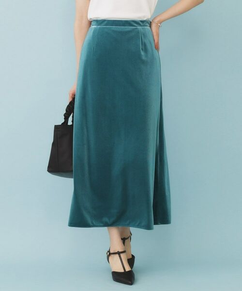 index / インデックス ロング・マキシ丈スカート | ベロアジャージナロースカート【洗濯機洗い可】 | 詳細9