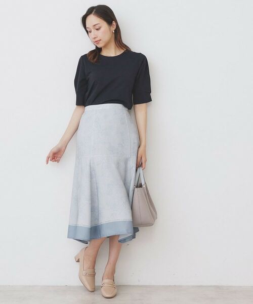 index / インデックス スカート | パネルフラワープリントフレアスカート【洗濯機洗い可/イージーアイロン】 | 詳細10