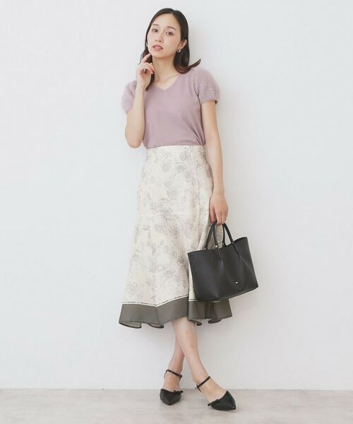 index / インデックス スカート | パネルフラワープリントフレアスカート【洗濯機洗い可/イージーアイロン】 | 詳細16