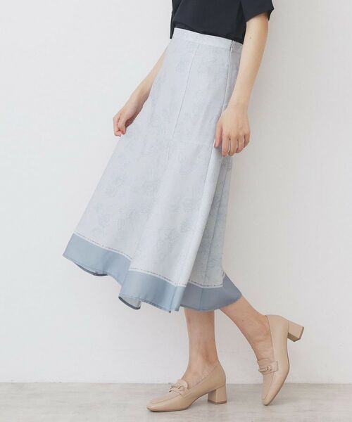 index / インデックス スカート | パネルフラワープリントフレアスカート【洗濯機洗い可/イージーアイロン】 | 詳細9