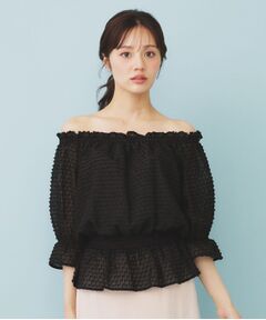 index / インデックス シャツ・ブラウス | 2WAY カットジャカードブラウス【洗濯機洗い可/防シワ】