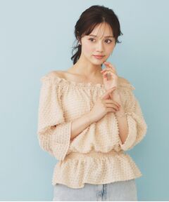 index / インデックス シャツ・ブラウス | 2WAY カットジャカードブラウス【洗濯機洗い可/防シワ】