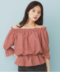 index / インデックス シャツ・ブラウス | 2WAY カットジャカードブラウス【洗濯機洗い可/防シワ】