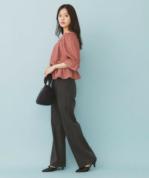 index / インデックス シャツ・ブラウス | 2WAY カットジャカードブラウス【洗濯機洗い可/防シワ】 | 詳細10