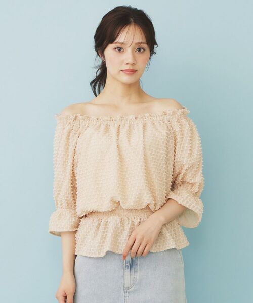 index / インデックス シャツ・ブラウス | 2WAY カットジャカードブラウス【洗濯機洗い可/防シワ】 | 詳細12