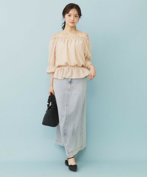 index / インデックス シャツ・ブラウス | 2WAY カットジャカードブラウス【洗濯機洗い可/防シワ】 | 詳細13