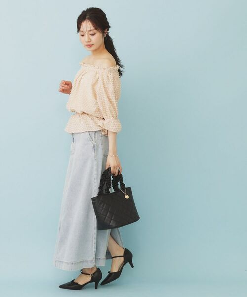 index / インデックス シャツ・ブラウス | 2WAY カットジャカードブラウス【洗濯機洗い可/防シワ】 | 詳細14