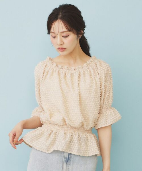 index / インデックス シャツ・ブラウス | 2WAY カットジャカードブラウス【洗濯機洗い可/防シワ】 | 詳細15