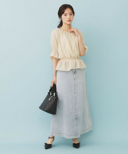 index / インデックス シャツ・ブラウス | 2WAY カットジャカードブラウス【洗濯機洗い可/防シワ】 | 詳細16