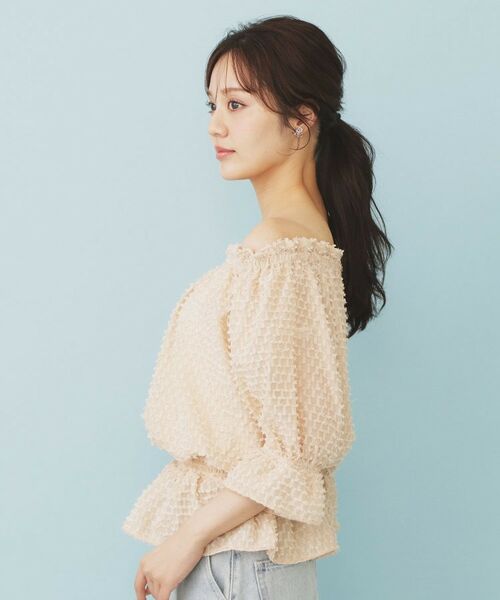 index / インデックス シャツ・ブラウス | 2WAY カットジャカードブラウス【洗濯機洗い可/防シワ】 | 詳細19