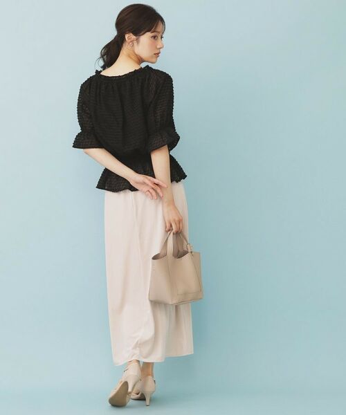 index / インデックス シャツ・ブラウス | 2WAY カットジャカードブラウス【洗濯機洗い可/防シワ】 | 詳細2