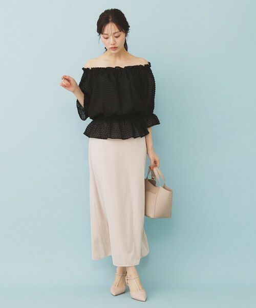 index / インデックス シャツ・ブラウス | 2WAY カットジャカードブラウス【洗濯機洗い可/防シワ】 | 詳細3