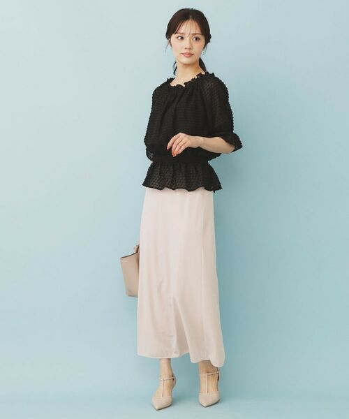 index / インデックス シャツ・ブラウス | 2WAY カットジャカードブラウス【洗濯機洗い可/防シワ】 | 詳細4