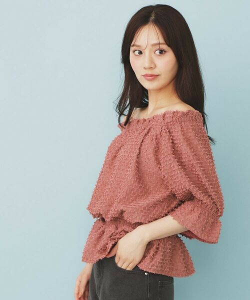 index / インデックス シャツ・ブラウス | 2WAY カットジャカードブラウス【洗濯機洗い可/防シワ】 | 詳細6