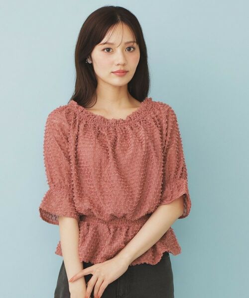 index / インデックス シャツ・ブラウス | 2WAY カットジャカードブラウス【洗濯機洗い可/防シワ】 | 詳細8