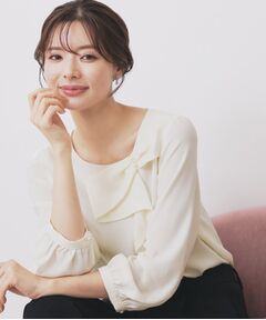 index / インデックス シャツ・ブラウス | パール調リボンブラウス【洗濯機洗い可/イージーアイロン】