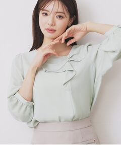 index / インデックス シャツ・ブラウス | パール調リボンブラウス【洗濯機洗い可/イージーアイロン】