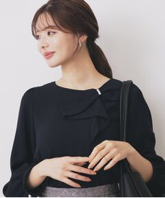 index / インデックス シャツ・ブラウス | パール調リボンブラウス【洗濯機洗い可/イージーアイロン】