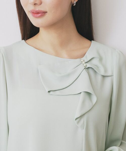 index / インデックス シャツ・ブラウス | パール調リボンブラウス【洗濯機洗い可/イージーアイロン】 | 詳細16