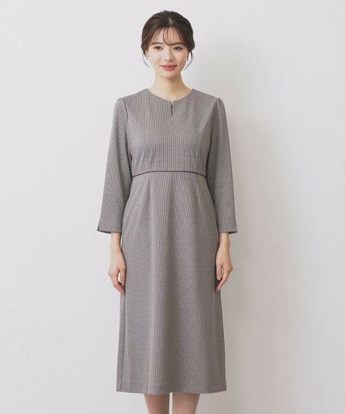 index / インデックス ミニ丈・ひざ丈ワンピース | ストレッチキーネックワンピース【洗濯機OK/イージーアイロン】 | 詳細20