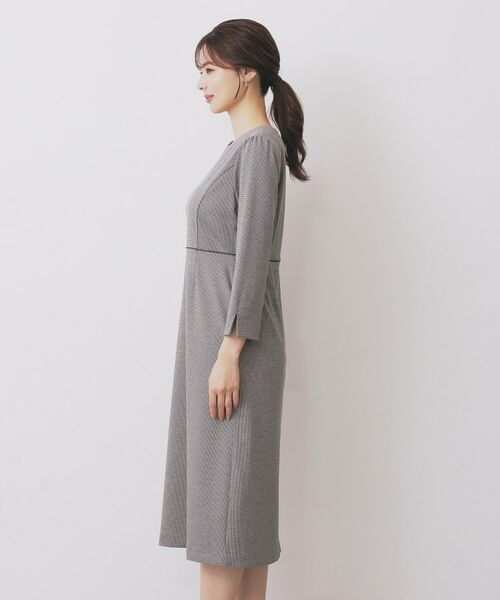 index / インデックス ミニ丈・ひざ丈ワンピース | ストレッチキーネックワンピース【洗濯機OK/イージーアイロン】 | 詳細21