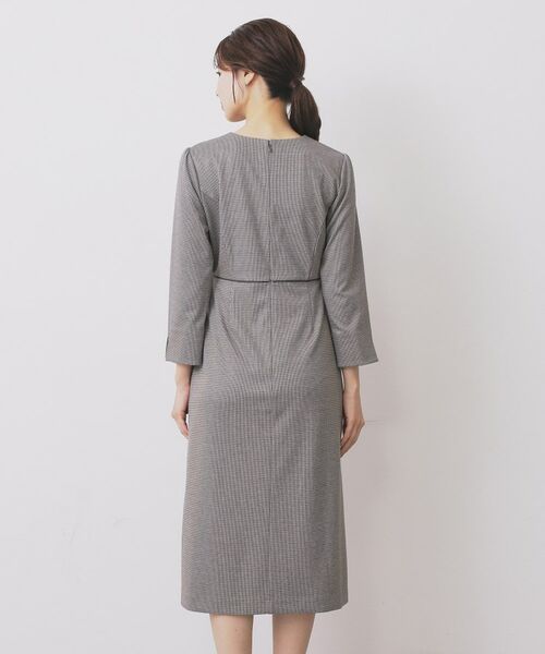 index / インデックス ミニ丈・ひざ丈ワンピース | ストレッチキーネックワンピース【洗濯機OK/イージーアイロン】 | 詳細22