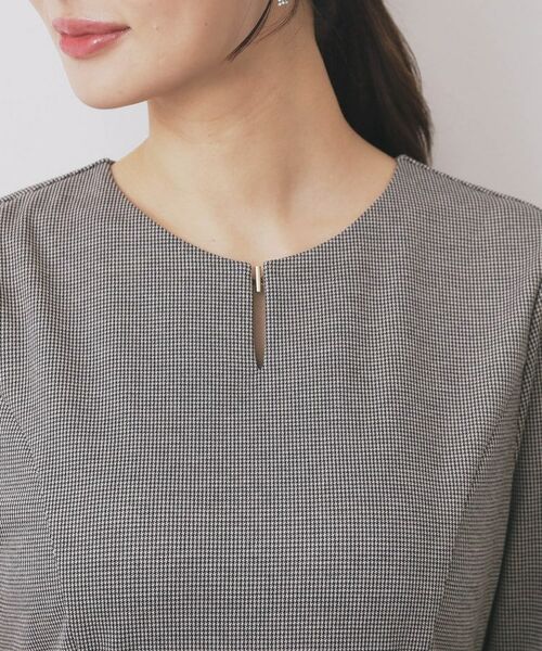 index / インデックス ミニ丈・ひざ丈ワンピース | ストレッチキーネックワンピース【洗濯機OK/イージーアイロン】 | 詳細23