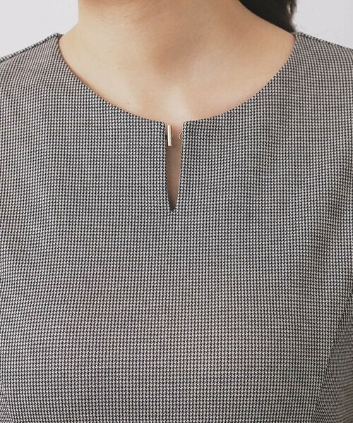 index / インデックス ミニ丈・ひざ丈ワンピース | ストレッチキーネックワンピース【洗濯機OK/イージーアイロン】 | 詳細24