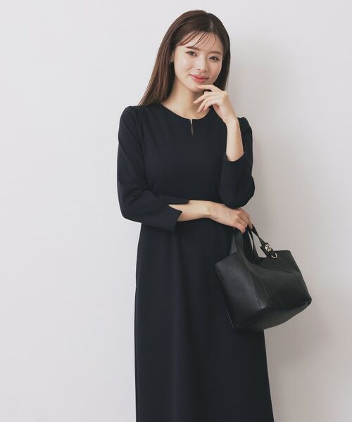 index/インデックス ストレッチキーネックワンピース【洗濯機洗い可/イージーアイロン】 ネイビー(094) 36(S) index/インデックス ストレッチキーネックワンピース【洗濯機洗い可/イージーアイロン】 ネイビー(094) 36(S)