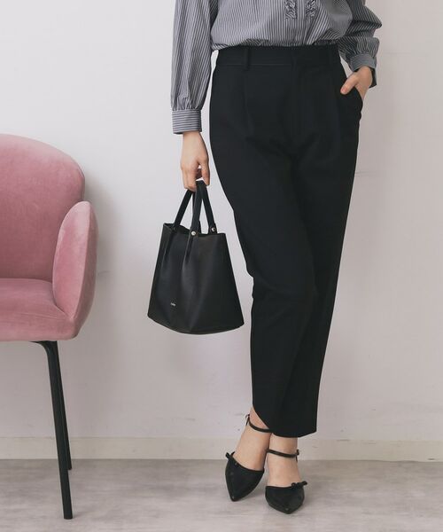 index / インデックス パンツ | 《丈が選べる》ストレッチテーパードパンツ/セットアップ対応【洗濯機OK/イージーアイロン】 | 詳細1