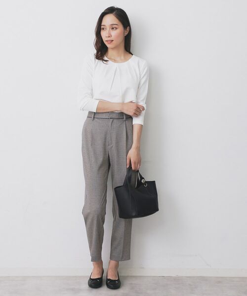 index / インデックス パンツ | 《丈が選べる》ストレッチテーパードパンツ/セットアップ対応【洗濯機OK/イージーアイロン】 | 詳細13