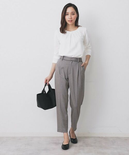 index / インデックス パンツ | 《丈が選べる》ストレッチテーパードパンツ/セットアップ対応【洗濯機OK/イージーアイロン】 | 詳細14