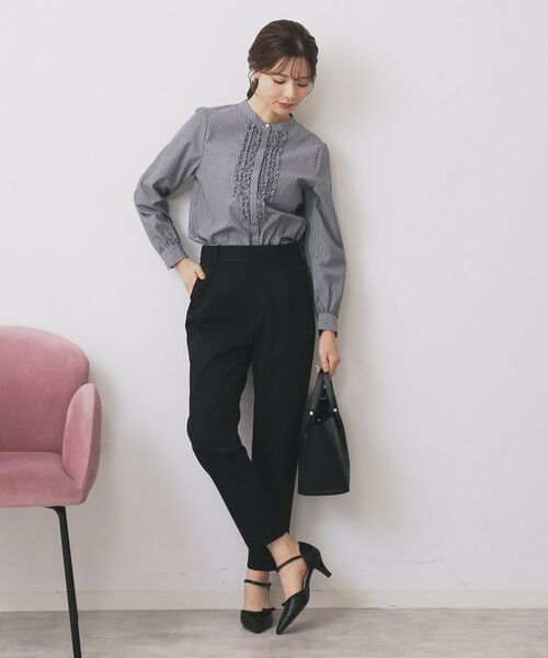 index / インデックス パンツ | 《丈が選べる》ストレッチテーパードパンツ/セットアップ対応【洗濯機OK/イージーアイロン】 | 詳細2