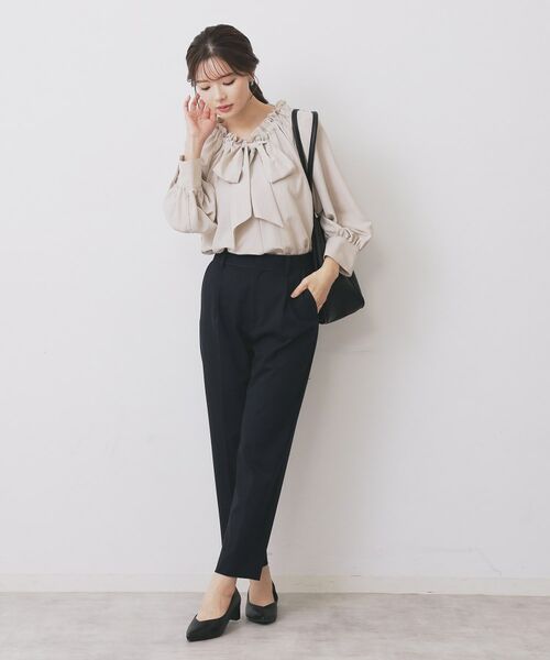 index / インデックス パンツ | 《丈が選べる》ストレッチテーパードパンツ/セットアップ対応【洗濯機OK/イージーアイロン】 | 詳細7