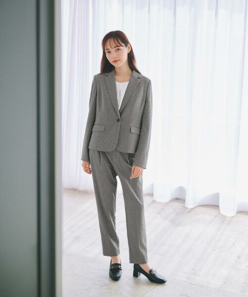 index / インデックス パンツ | 《丈が選べる》ストレッチテーパードパンツ/セットアップ対応【洗濯機OK/イージーアイロン】 | 詳細9