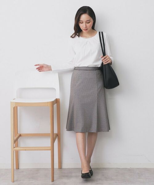 index / インデックス スカート | 《S-3Lサイズ》ストレッチセミフレアスカート/セットアップ対応【洗える/イージーアイロン】 | 詳細13