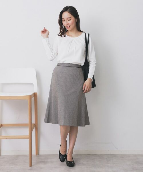 index / インデックス スカート | 《S-3Lサイズ》ストレッチセミフレアスカート/セットアップ対応【洗える/イージーアイロン】 | 詳細14
