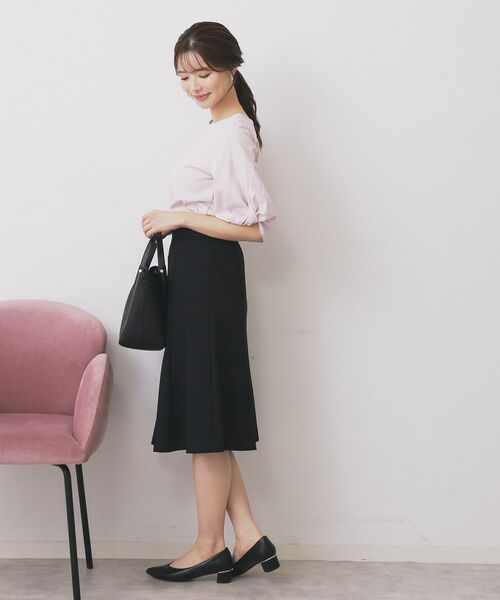 index / インデックス スカート | 《S-3Lサイズ》ストレッチセミフレアスカート/セットアップ対応【洗える/イージーアイロン】 | 詳細3
