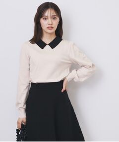 index / インデックス ニット・セーター | バイカラー衿付きニット【洗濯機OK】