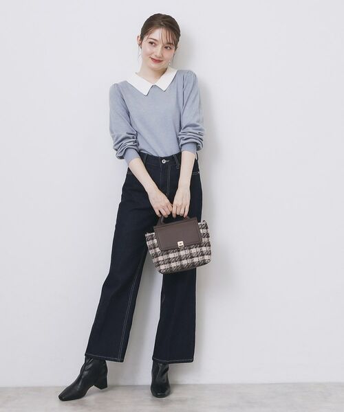 index / インデックス ニット・セーター | バイカラー衿付きニット【洗濯機OK】 | 詳細10