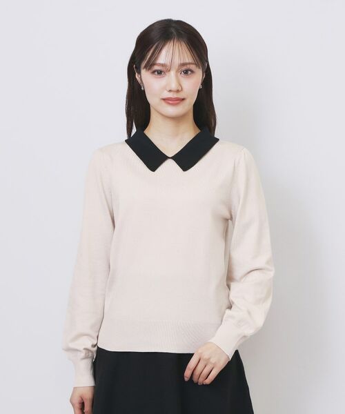 index / インデックス ニット・セーター | バイカラー衿付きニット【洗濯機OK】 | 詳細13
