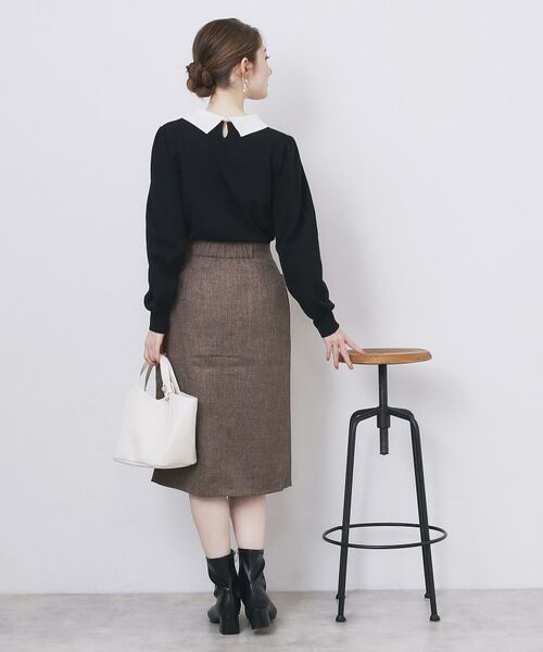 index / インデックス ニット・セーター | バイカラー衿付きニット【洗濯機OK】 | 詳細3