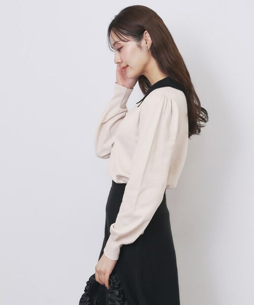 index / インデックス ニット・セーター | バイカラー衿付きニット【洗濯機OK】 | 詳細5